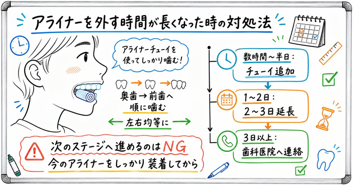 外す時間が長くなってしまった場合の対処法とセルフリカバリー