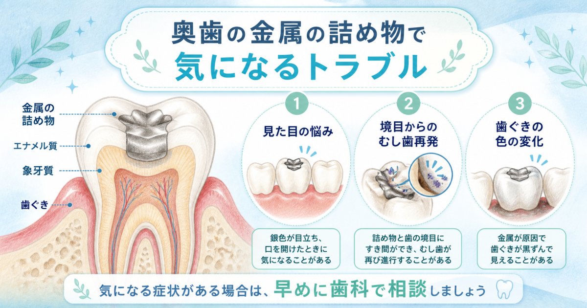 笑った時の銀歯が気になる理由と見た目以外の知っておくべきリスク