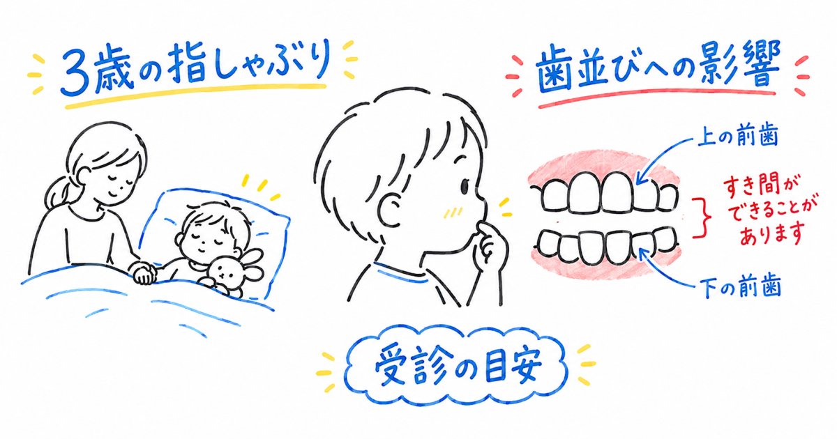 3歳の指しゃぶりを怒らずやめさせるには？歯並びへの影響と受診の目安